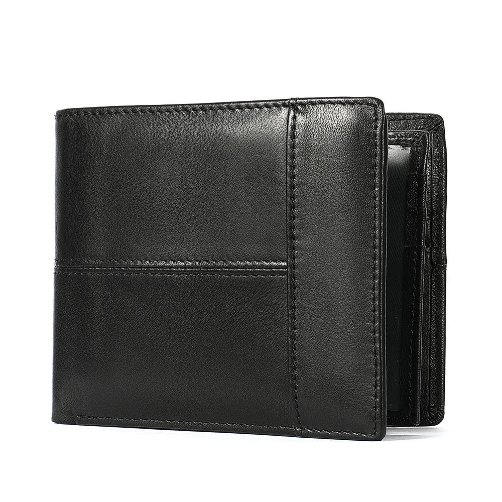 Genuine Leather RFID Wallet for Men with Coin Purse Cardholder Money Bags Genuine Leather Wallet