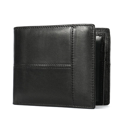 Genuine Leather RFID Wallet for Men with Coin Purse Cardholder Money Bags Genuine Leather Wallet