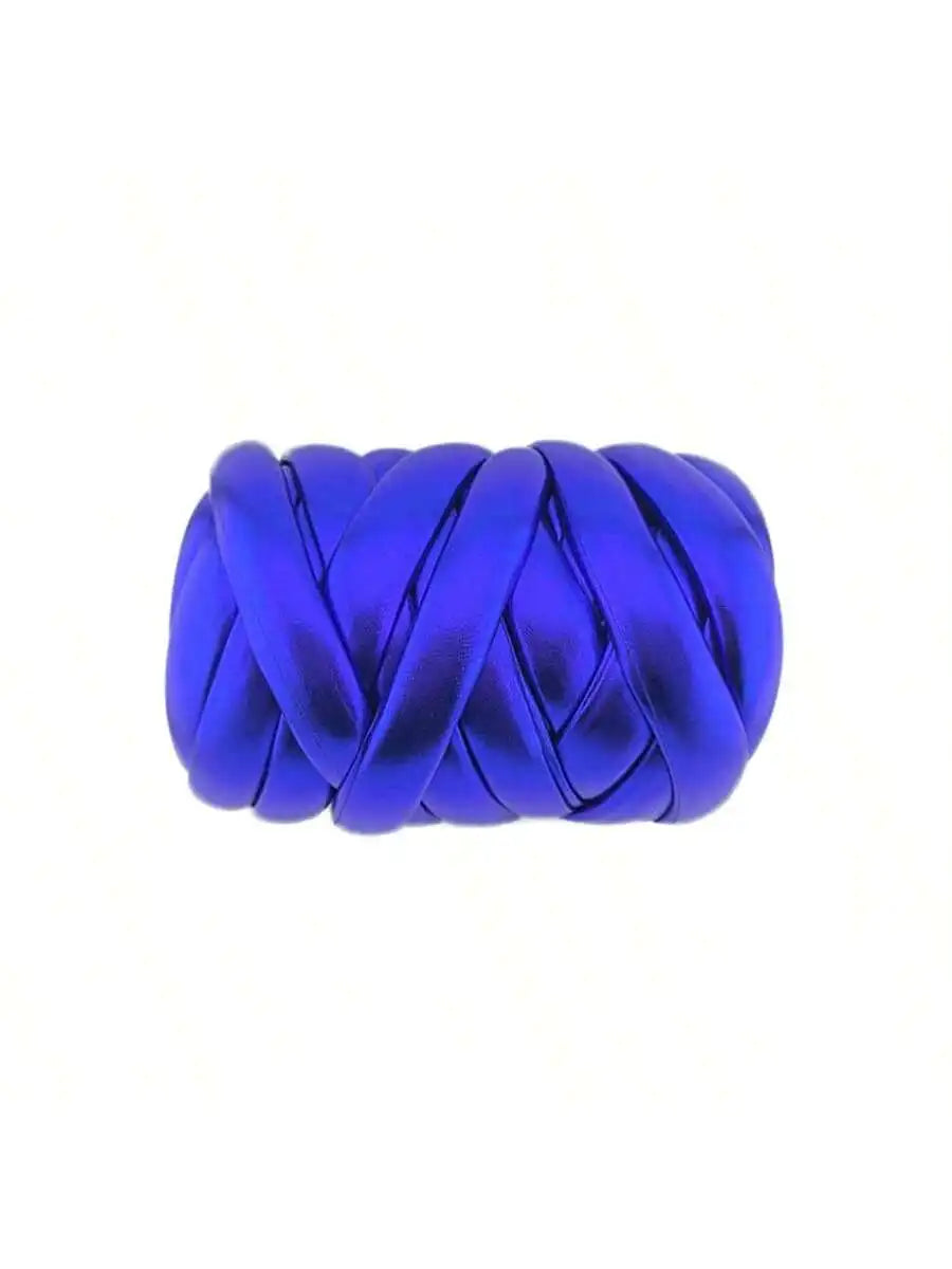 500g Thick Super Bulky Chunky Imitation Metal Leather Yarn for DIY Knitting Crocheting Thread Yarn for Handmade Bags Shoes Craft