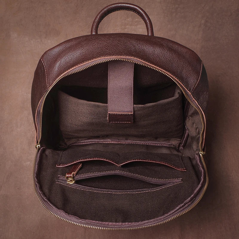 GURO Higher Quality Genuine Leather Backpack Men's Commute Business Travel Bag Women Luxury Cowhide Schoolbag Office Laptop Bags