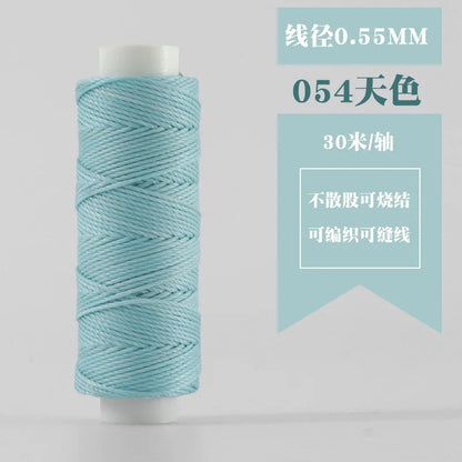 0.55mm Leather Waxed Sewing Thread For Hand Stitching Leather Cord DIY Bracelet Jewelry Making Round Waxed Line