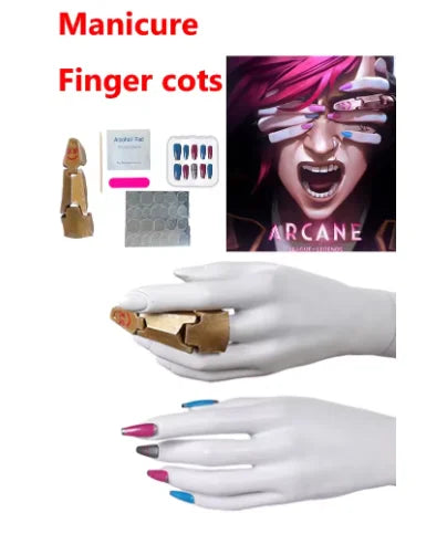 Game LoL Cosplay Arcane Jinx Series Pow Toy Party Disguise Halloween Carnival Accessories RolePlay Props Costume Outfits Suit