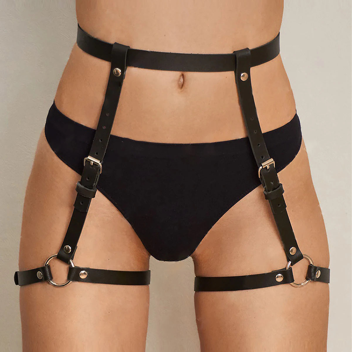 Sexy Women PU Leather Leg Harness Lingerie Fetish Erotic Waist Garters Belts Gothic Punk Clothing Adult Dating Accessories