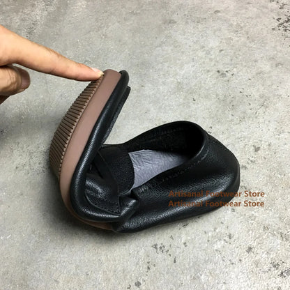 Flat Loafers Soft Leather Soft Sole Slip On Leather Casual Shoes for Men Breathable Comfortable Office Dress Shoes Men Shoes