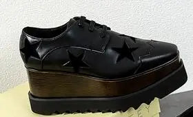Luxury design thick-soled women's sports shoes fashion star real leather women's casual shoes runway wooden sole women's shoes
