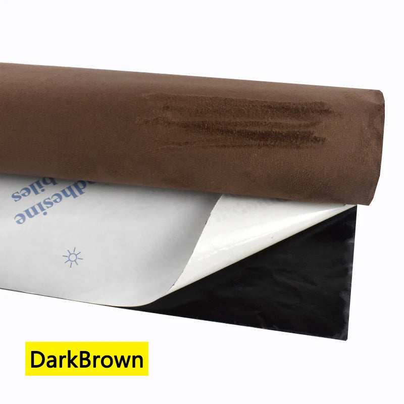 20*30-100*143cm Synthetic Leather Self-adhesive Fabric Car Interior Suede Adhesive Fabrics Door Velvet Decor Cloth DIY Accessory