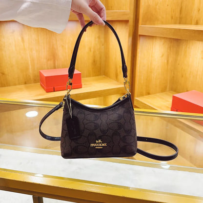 Women High End Designer Leather Underarm Shoulder Bag Classic Vintage Ladies Crossbody Handbag Elegant Multi-use Messenger Shoul