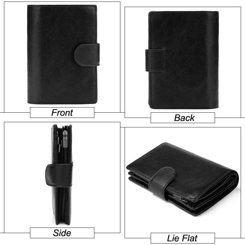  Fashion Luxury Genuine Leather Wallet For Men Multifunction Card Id Holder Coin Short Wallets Unsiex Purse portefeuilles homm