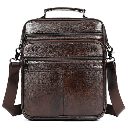 WESTAL Men's Bag Genuine Leather Messenger 13inch Laptop Bags for Document Business Bag Men Shoulder Purses 6173