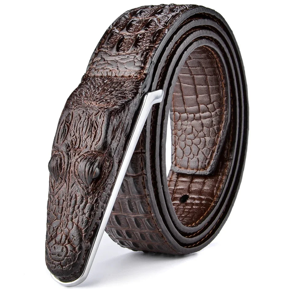 Plyesxale Brand Mens Belts Luxury Leather Designer Belt Men High Quality Ceinture Homme Crocodile Cinturones Hombre 2025 B2