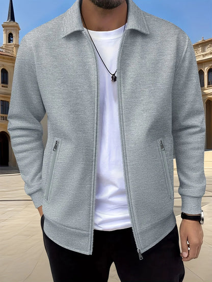 New stylish printed jackets for men, made of comfortable waffle fabric, ideal for daily leisure and work wear
