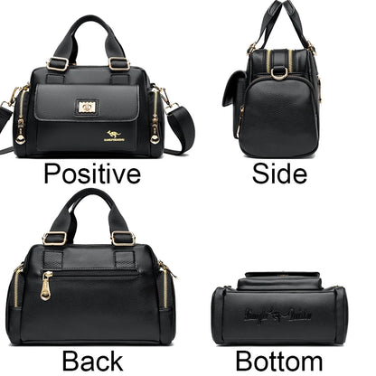 Leisure Brand Handbag High Quality Women's Shoulder Bags Fashion Designer Large Capacity Soft Leather Locomotive Bag Sac A Main