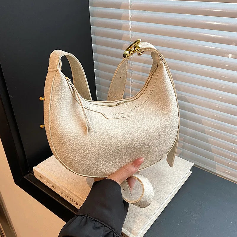 Women Underarm Bag Fashion Hobos Half Moon Saddle Shoulder Bags Luxury Pu Leather Crossbody Bag Phone Purses 2024 Commuting Bags