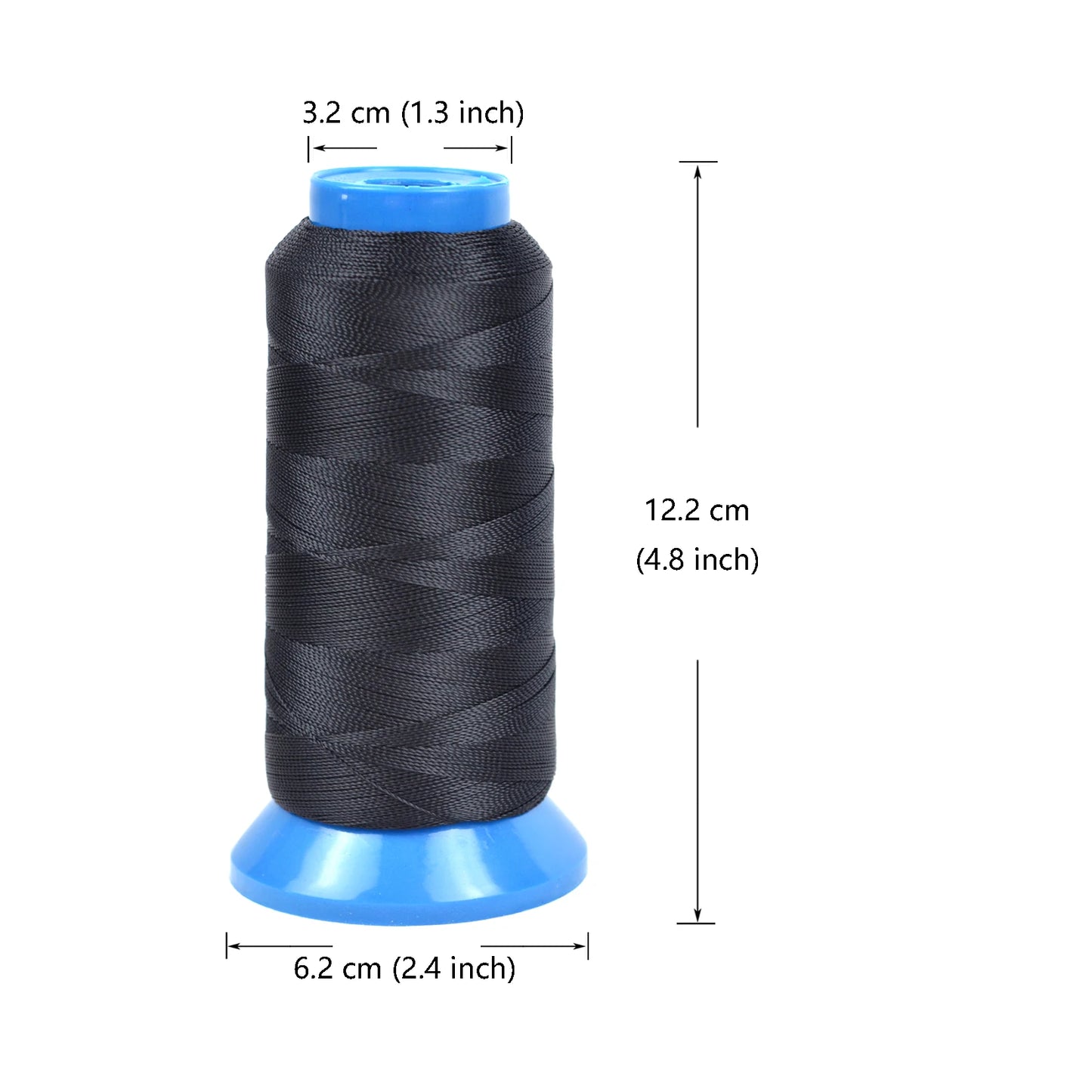 Sewing Thread with 8 Pcs Needles 210D High Strength Polyester Thread for Sewing Wig, Leather, Weaving Hair ,Hand DIY Sewing