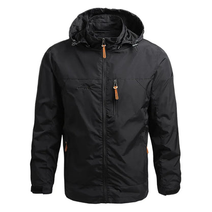 New Men Outdoor Waterproof Jacket Plus Size Windbreaker Rain Coat Breathable Fishing Camping Tactical Jackets Male Clothing 2024