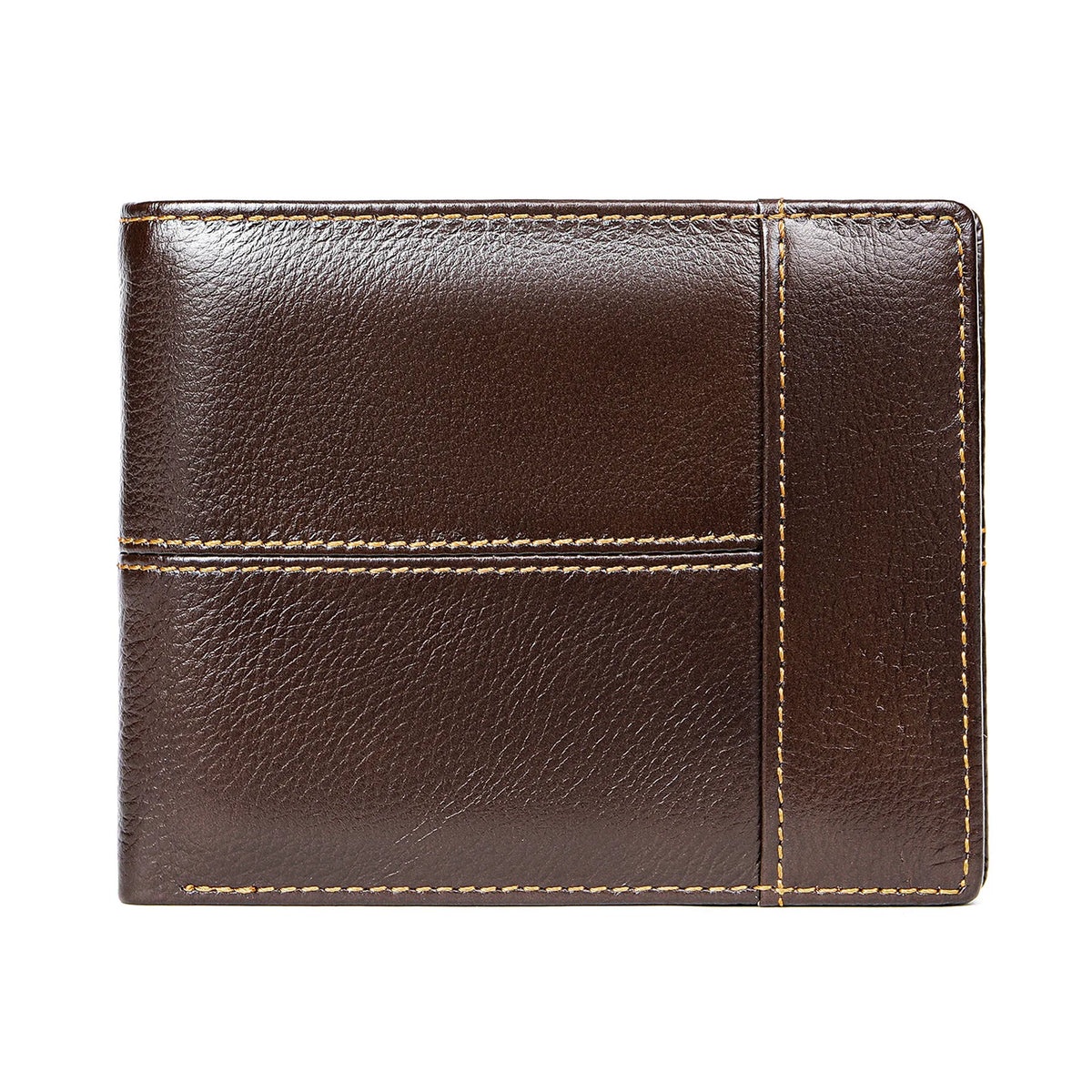 Men's Leather Short Wallet First Layer Cowhide Retro Leather Handbag Men's Anti-theft Card Bag