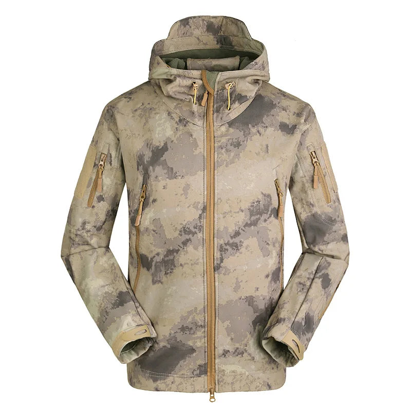 Men's Winter Autumn Softshell Fleece Jackets Windproof Outdoor Fishing Hiking Hunting Thermal Camping Cargo Coats Warm M-4XL