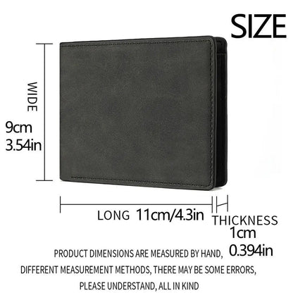 Fashion PU Leather Men Wallet Multi-card Slot Folding Card Bag Large-capacity Money Bag