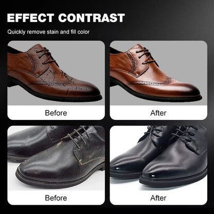 Neutral Brown Black Leather Care Cleaning Liquid Shoe Polish