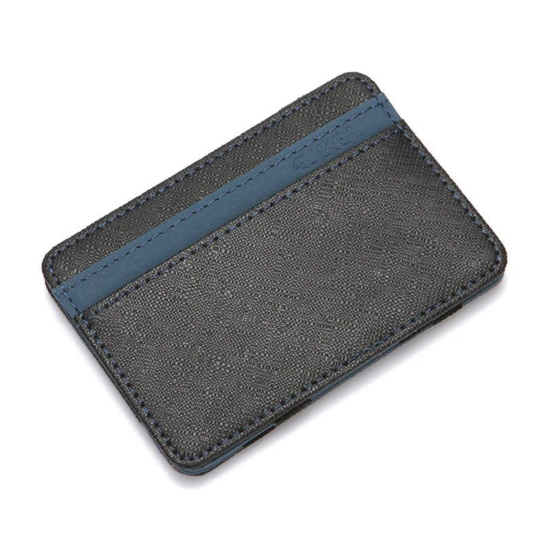 1PC Ultra Thin PU Leather Women Men Magic Wallets Short Business Credit Card Holder Clutch Bag Case Pouch Mini Small Coin Purses