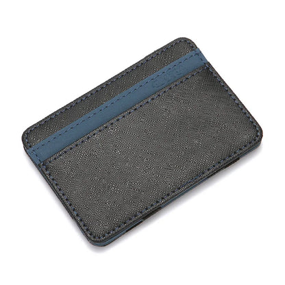 1PC Ultra Thin PU Leather Women Men Magic Wallets Short Business Credit Card Holder Clutch Bag Case Pouch Mini Small Coin Purses