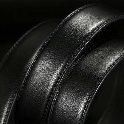 2026 New  cow genuine leather men's belt cowhide strap for male automatic buckle belts for men black buckle belts