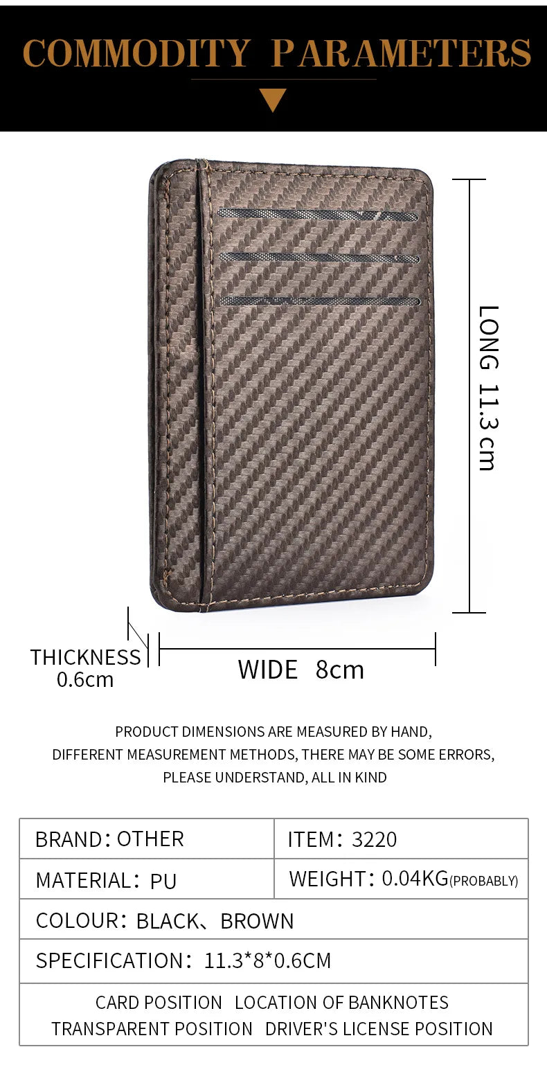 Men's Slim Minimalist Front Pocket Wallets Credit Card Holder Portable Leather Wallets