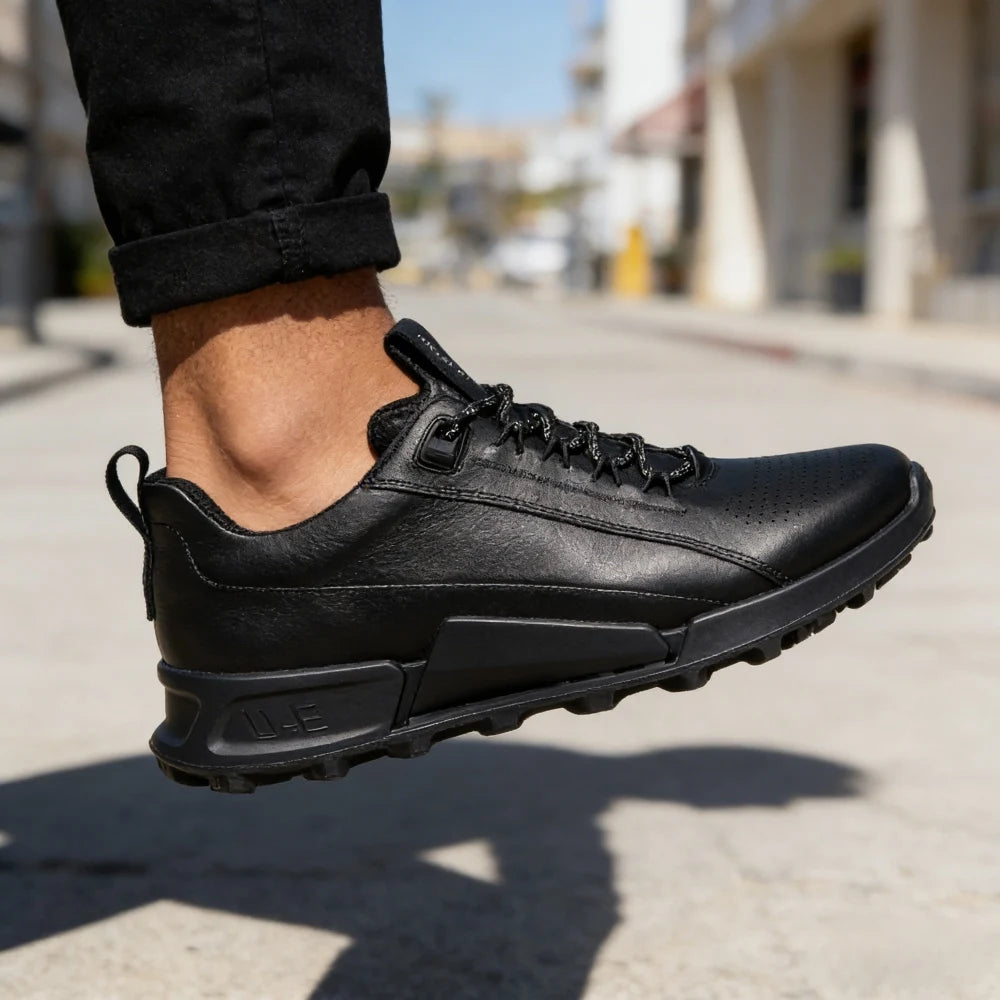 Leather Shoes Men Luxury Brands Designer Trekking Casual Sneaker Stylish Outdoor Athletic Walking Sports Business Young Menswear