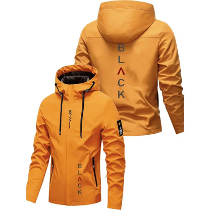 Men'S All-Season Heavy-Duty Motorcycle Jacket - Full-Zip Windproof Hooded Jacket，Commuting, Travel, Outdoor Activities