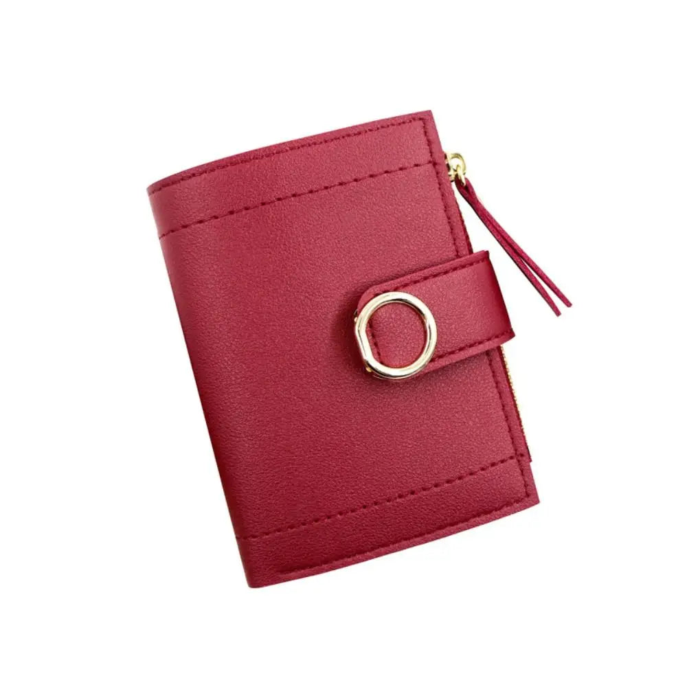 PU Leather Women Wallet Large Capacity Multiple Card Slots Short Purses Lightweight Wear-resistant Card Holder For Girls Women's
