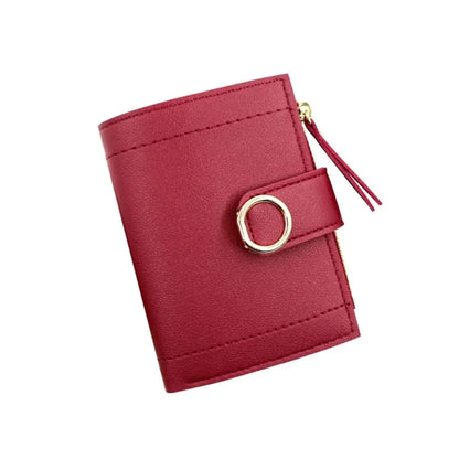 PU Leather Women Wallet Large Capacity Multiple Card Slots Short Purses Lightweight Wear-resistant Card Holder For Girls Women's