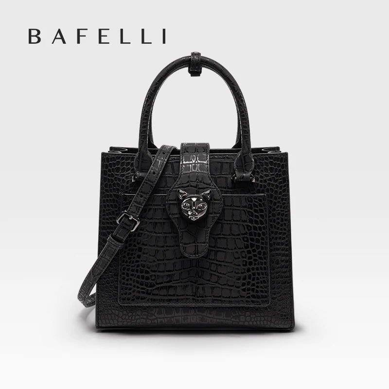 2026 NEW WOMEN'S HANDBAGS BUSINESS LADY GENUINE LEATHER ORIGINAL LUXURY BRAND DESIGNER OFFICE FEMALE BAGS CROSSBODY CAT PURSE
