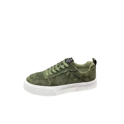 Men's shoes 2025 leather face fashionable and versatile trend casual board shoes soft soled low top shoes for men