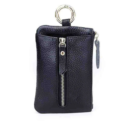 New PU Leather Key Wallets Unisex Retro Keys Organizer Men Women Key Card Holders Housekeeper Keychain Cover Coin Zipper Purse