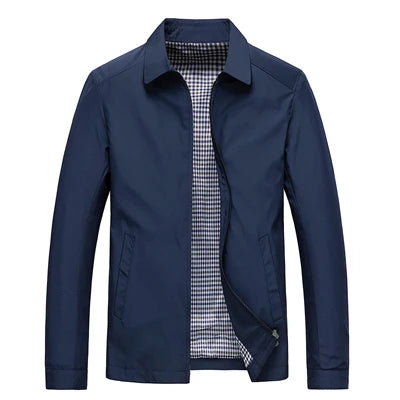 Spring Men's Lightweight Jackets Fashion Lapel Business Jackets for Men Outdoor Windbreaker Golf wear Bomber Coats Men Clothing