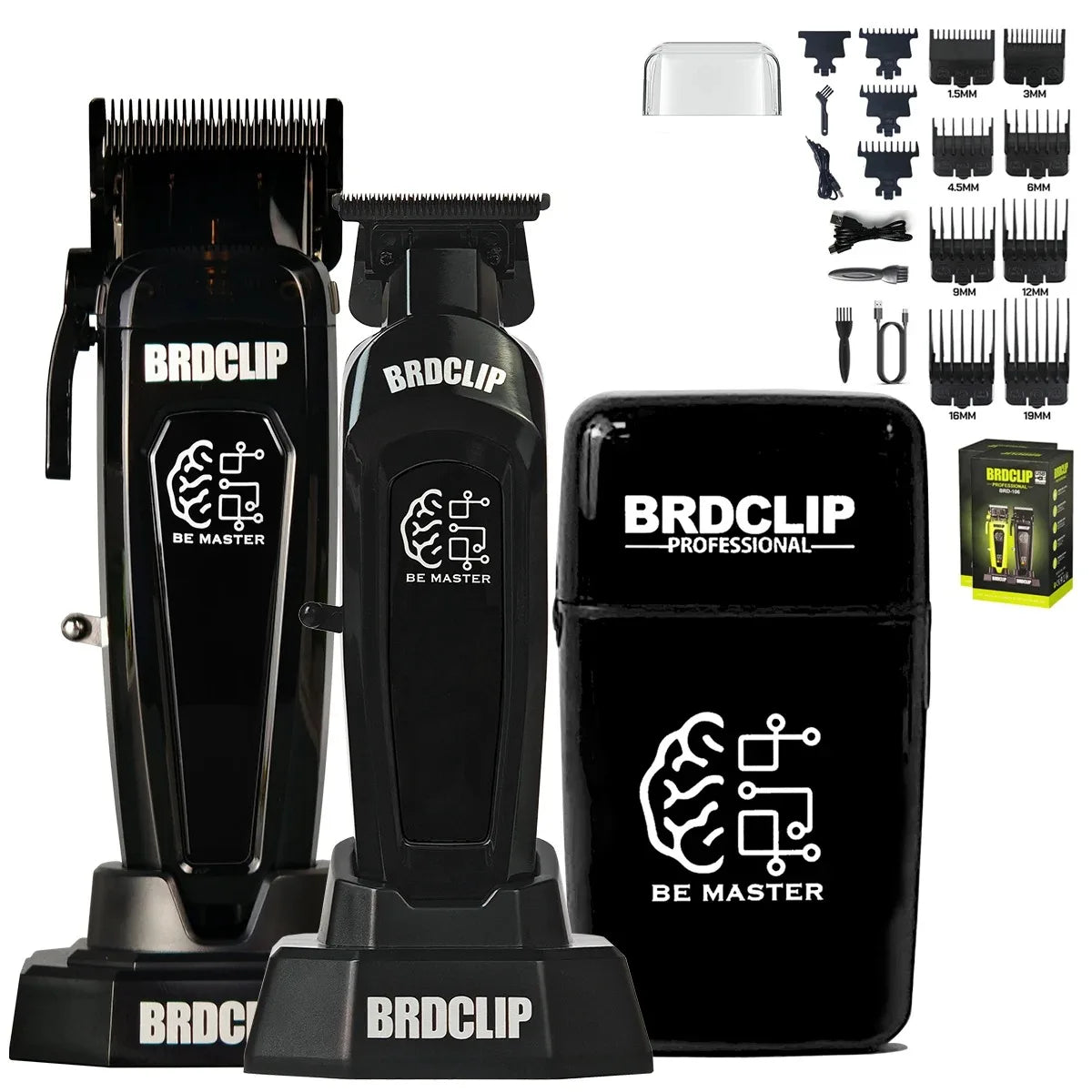 BRD 106 107 609 BRDCLIP Professional Electric Hair Clipper Hair Trimmer DLC Blade with Base 7500RPM 8000RPM 7000RPM Barber Set