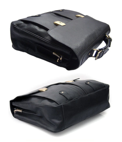 High Quality Cowhide Genuine Leather Briefcase for Men Business Bag 15.6"Laptop Case Male Portfolio Attache Office messenger bag