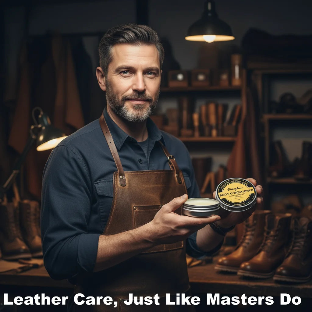 Leather Boot Care Cream Leather Conditioner for Work Boots and Fashion Boots Shoe Polish Balm Clear Odorless Non Greasy