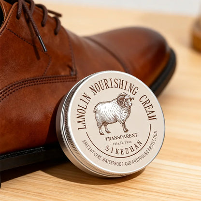 Professional Lanolin Leather Shoe Cream,Shoe Conditioner Balsam for Waterproof&Shining,Leather Care Wax for Shoes,Boots,Bags