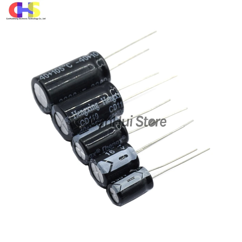2-50pcs 10V 16V 25V 35V 50V 63V 100V Aluminum Electrolytic Capacitor 100UF 220UF 330UF 470UF 680UF 1000UF 2200UF 3300UF 4700UF