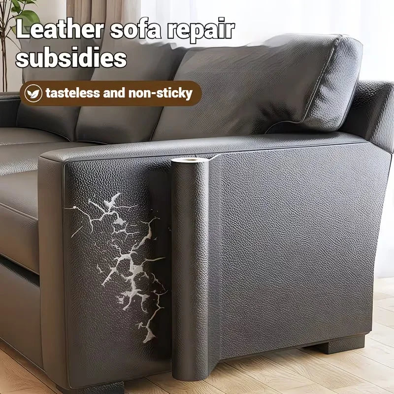 Multiple Widths Available - Self-Adhesive Pu Leather Fabric with a Length of 5m Meters, Waterproof and Wear-Resistant Synthetic Leather Patch, Suitable for Sofa, Car Seat, Furniture, Luggage Repair, and Handmade Decora