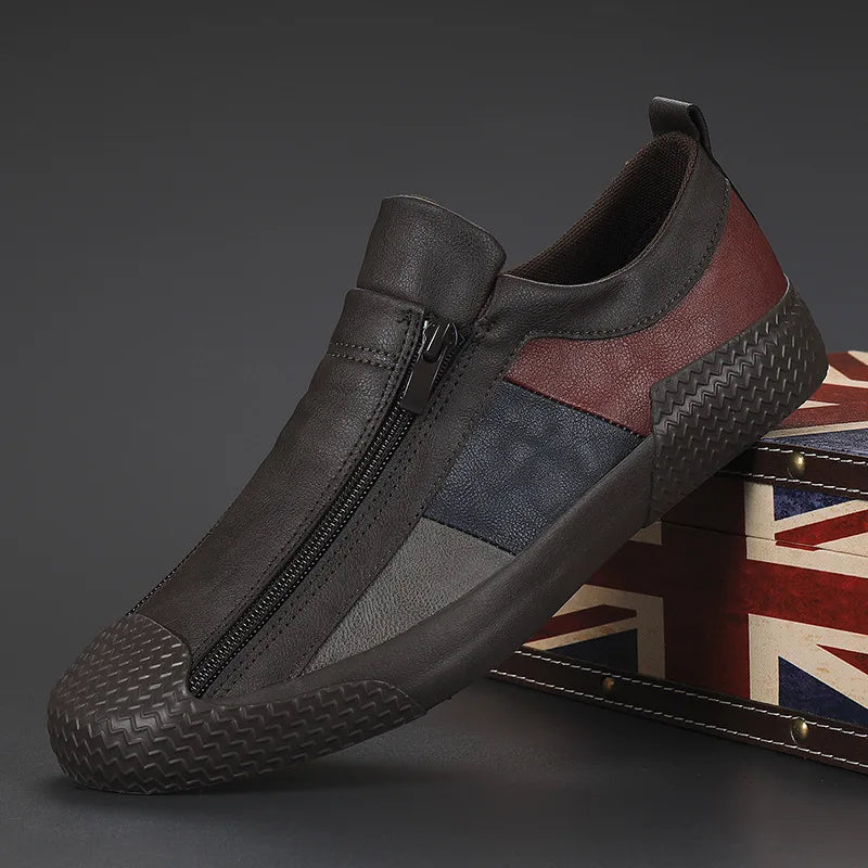 2025Leather Casual Shoes for Men Shoes Design Sneakers Man Comfortable Leather Shoes Men Loafers Hot Sale Moccasins Driving
