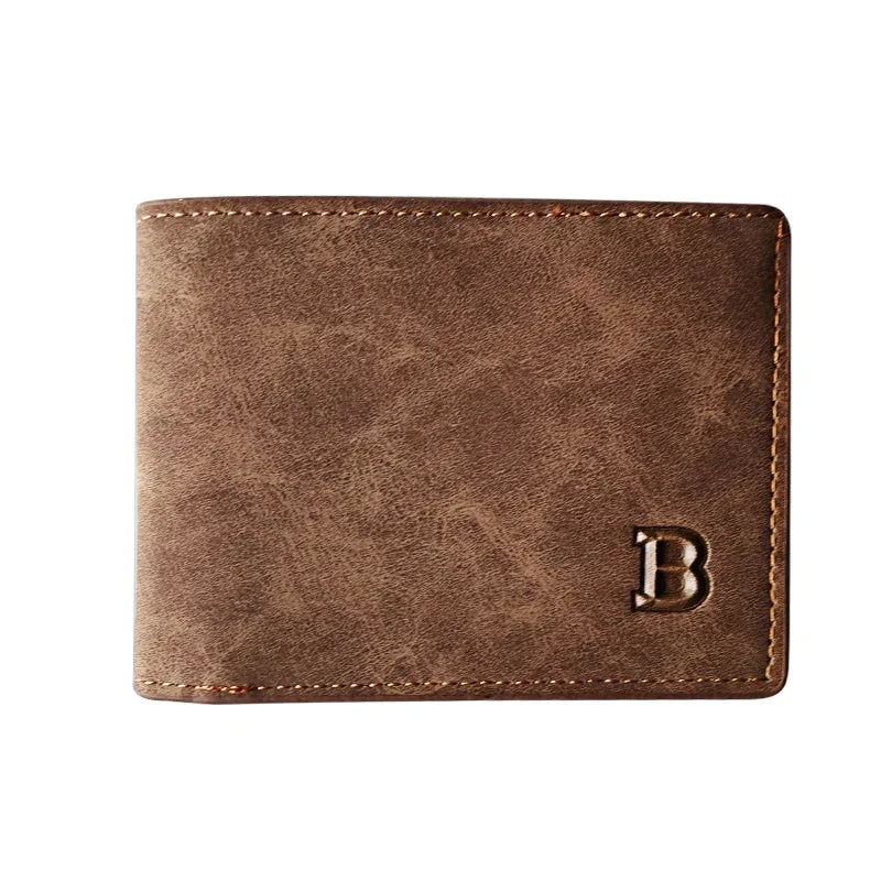 Wallet for Men with Zipper Coin Pocket Holder Soft PU Leather Wallet High Quality Minimalist Short Card Holder Business Wallets