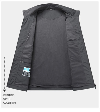 Spring Men Outdoor Multi Pockets Jacket Man Cargo Sports Windproof Tactical Zip Coat Male Waterproof Casual High Quality Jackets