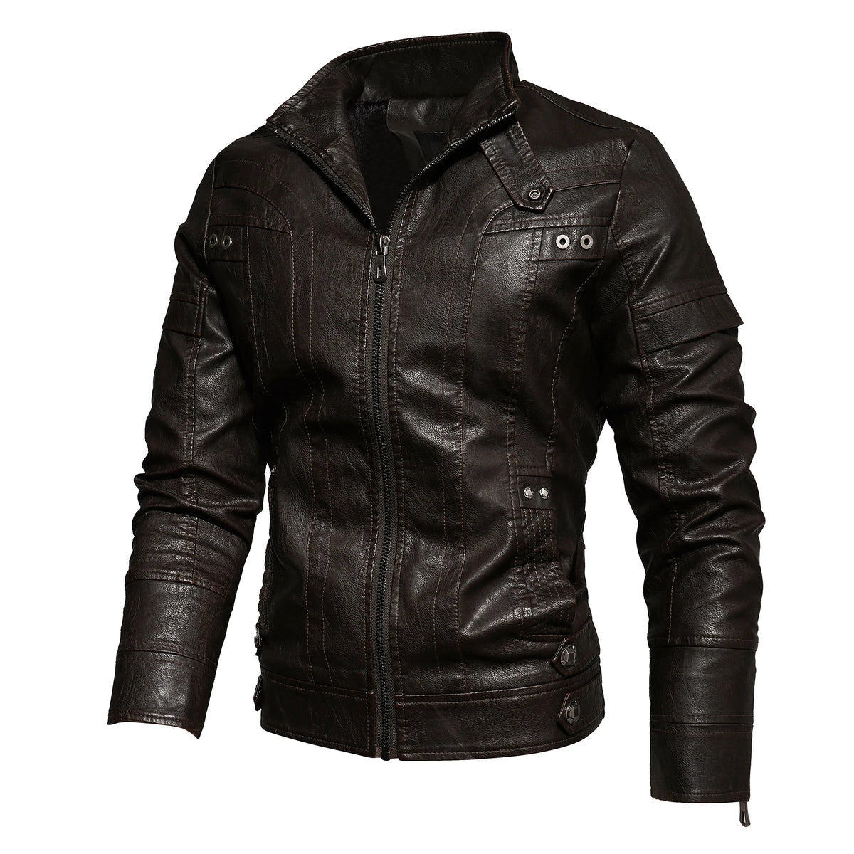 Winter Leather Jacket Men's Chothing New Men Coat Jackets Coats Faux Leather Water Proof Vintage Biker Jacket Men Windproof