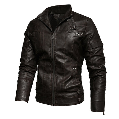 Winter Leather Jacket Men's Chothing New Men Coat Jackets Coats Faux Leather Water Proof Vintage Biker Jacket Men Windproof