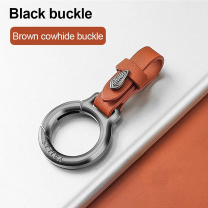 Car keychain men's high-grade multifunctional pendant anti-loss leather jacket hook senior leather car key accessories
