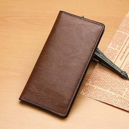 Mens Long Section Wallet Fashion Lightweight Soft PU Leather Mens Horizontal Multifunctional Wallet cartera mujer pURSE