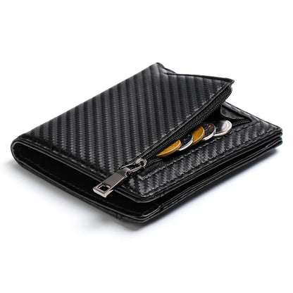 Slim Wallets for Men - Leather Money Clip Mens Wallet - RFID Blocking Front Pocket Bifold Wallet - Minimalist Credit Card Holder