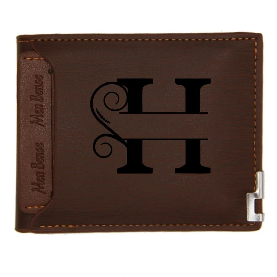 Personalized Leather Wallet for Men – Custom Engraved Name or Monogram –   Bifold Wallet – Custom Gift for Dad,